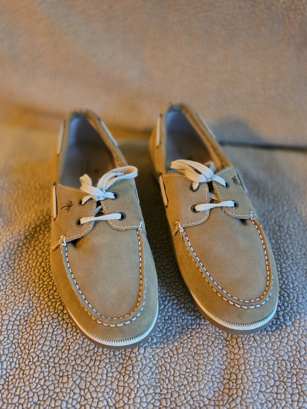 Margaritaville "Soles of the Tropics" Men's Suede Leather Boat Shoes Size 10